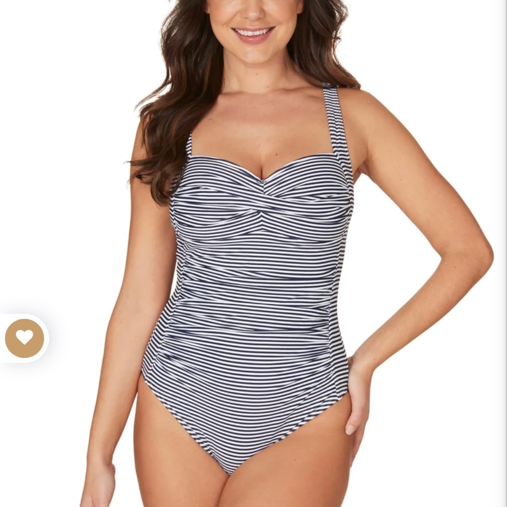 NWT Niptuck Sorrento Stripe One-Piece Swimsuit | Size 4 | Tummy Control